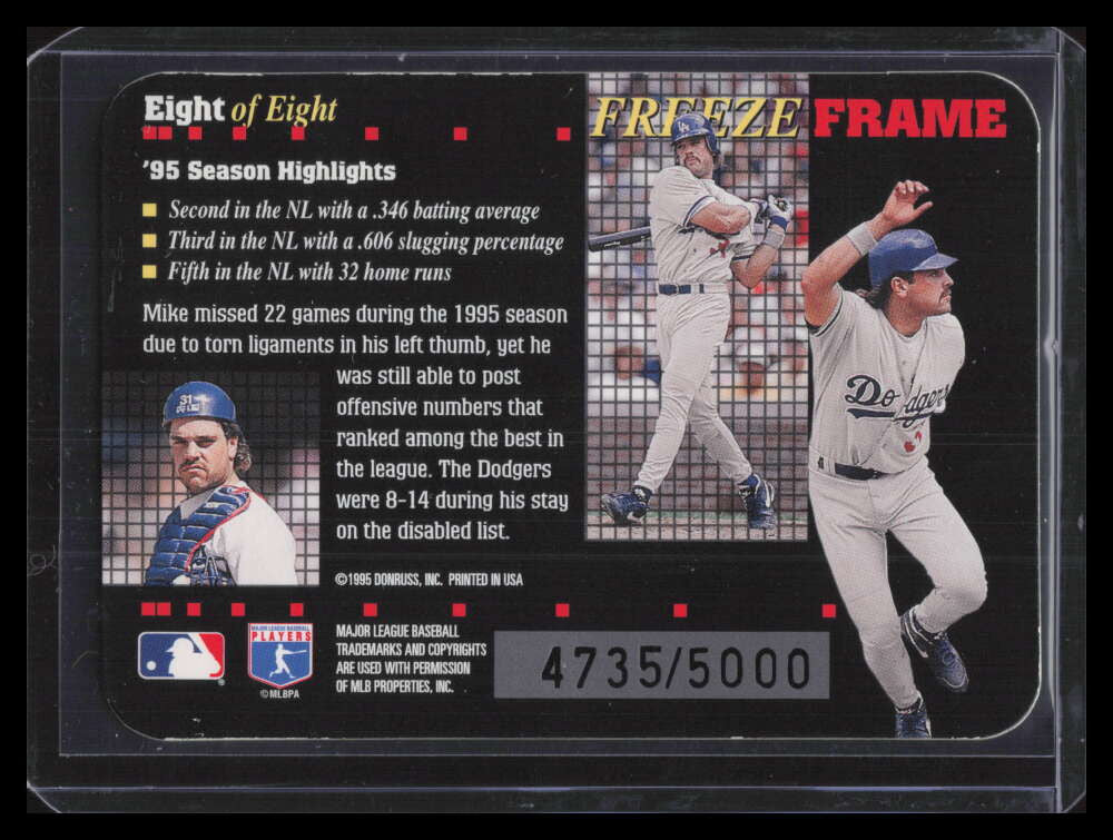 1996 Donruss Freeze Frame 8 Mike Piazza 4735/5000