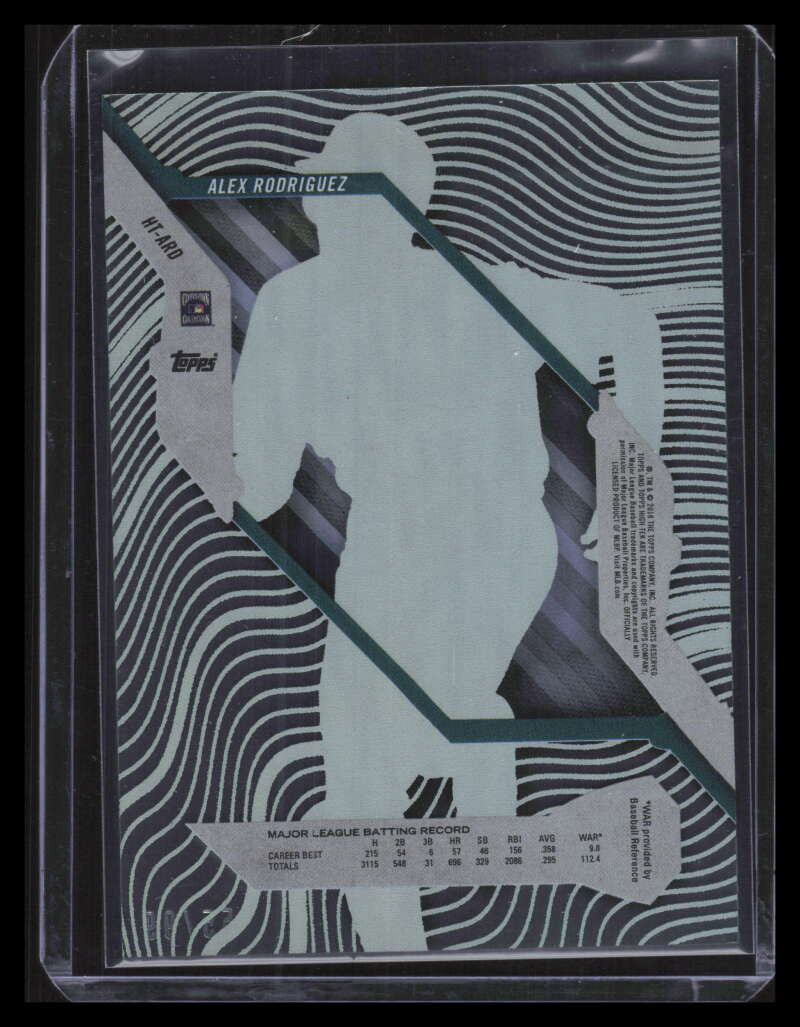 2018 Topps High Tek Green HTARD Alex Rodriguez 55/99