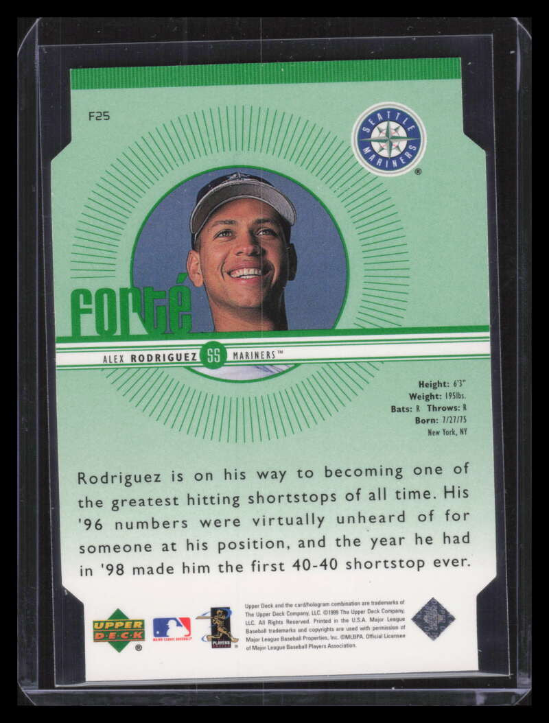 1999 Upper Deck Forte Double f25 Alex Rodriguez 1649/2000