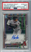 2021 Bowman Chrome Draft Refractor Jordan Lawlar Rookie Auto 266/499 PSA 9