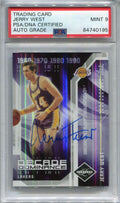 2009-10 Limited Decade Dominance Silver Spotlight 1 Jerry West PSA/DNA 9 Auto