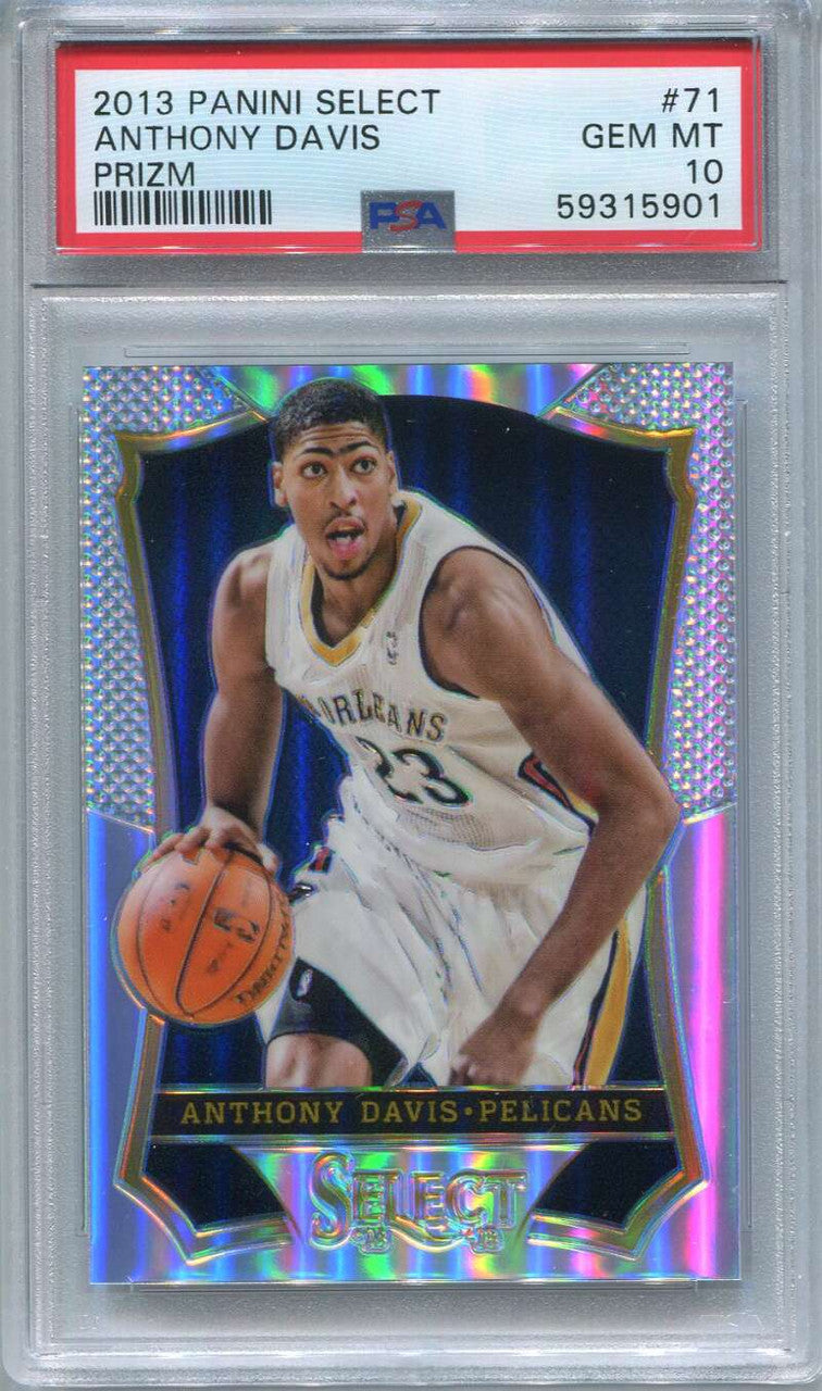2013-14 Select Prizms Silver Refractor 71 Anthony Davis PSA 10 GEM MT 59315901