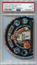 DELETE 133386 2020-21 Crown Royale Test of Time Purple 4 Jayson Tatum 7/25 PSA 9 MINT