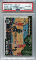 2019-20 Panini Mosaic Montage White 15 Giannis Antetokounmpo 17/25 PSA 10 GEM MT