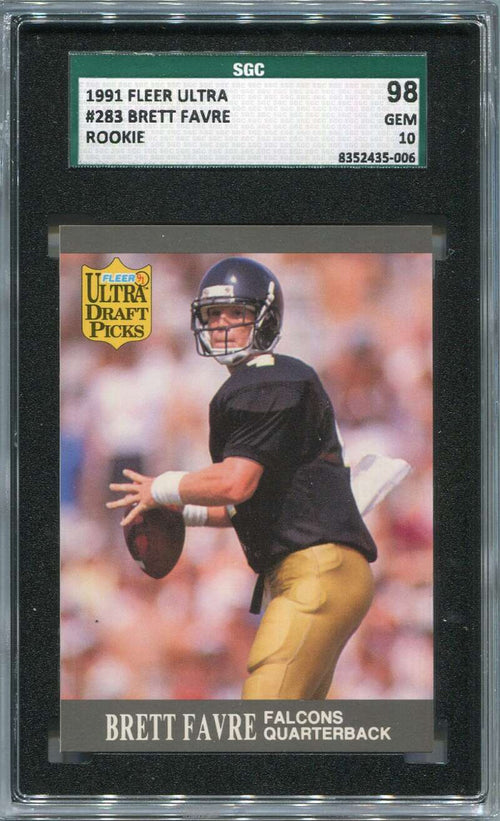 1991 Ultra 283 Brett Favre Rookie SGC 98 GEM 10