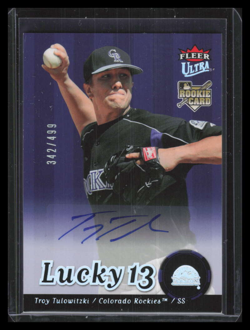 2007 Ultra Rookie Autographs 242 Troy Tulowitzki Rookie Auto 342/499