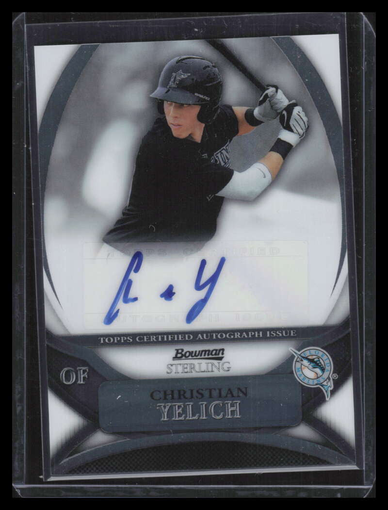 2010 Bowman Sterling Prospect Autographs CY Christian Yelich Rookie Auto ID: 133545