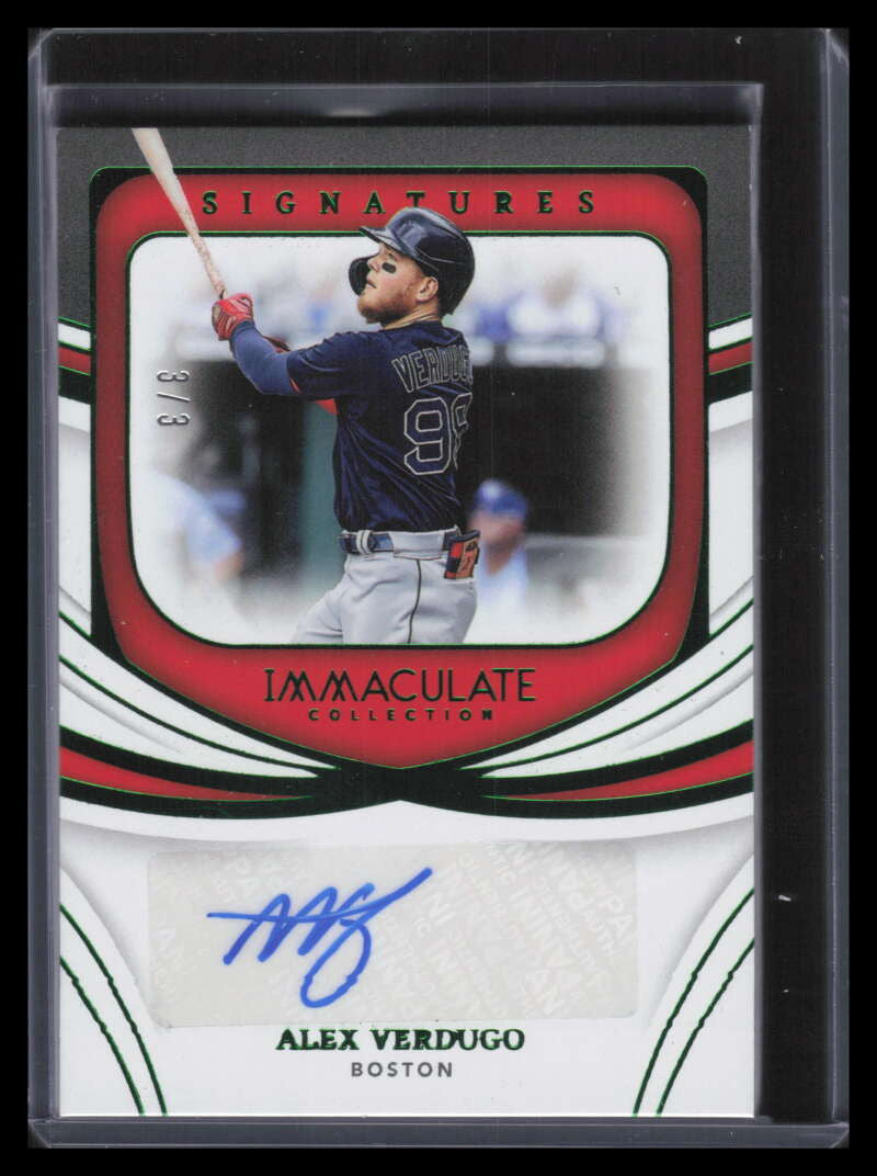 2022 Immaculate Collection Immaculate Signatures Green 50 Alex Verdugo Auto 3/3