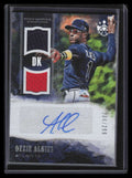 2018 Diamond Kings DK Signatures 28 Ozzie Albies Rookie Dual Jersey Auto 236/299
