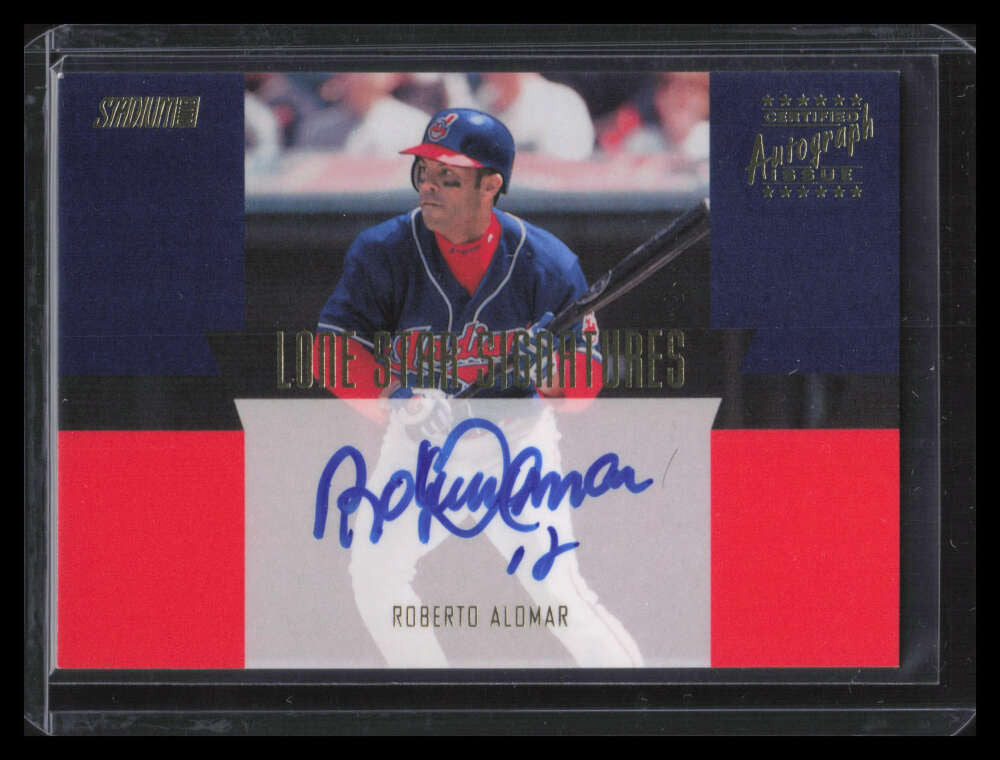 2001 Stadium Club Lone Star Signatures ls4 Roberto Alomar Auto