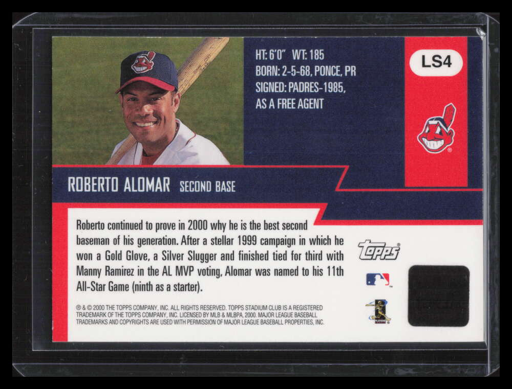 2001 Stadium Club Lone Star Signatures ls4 Roberto Alomar Auto