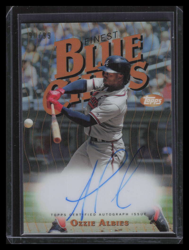 2019 Finest Blue Chips Autographs FBCAOA Ozzie Albies Auto 90/99