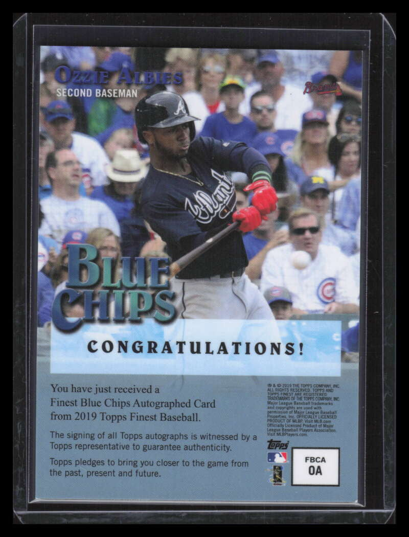2019 Finest Blue Chips Autographs FBCAOA Ozzie Albies Auto 90/99