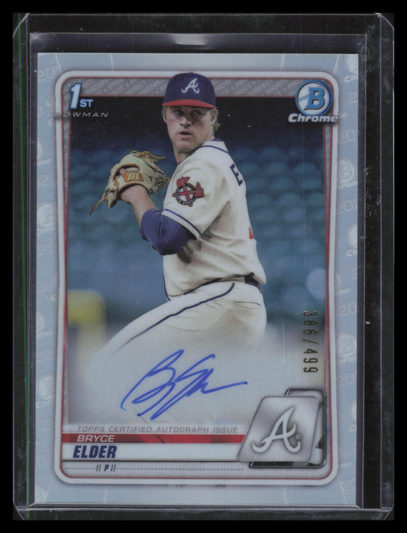 2020 Bowman Chrome Draft Autographs Refractor Bryce Elder Rookie Auto 386/499