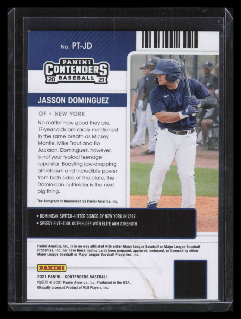 2021 Panini Contenders Autographs Cracked Ice Jasson Dominguez Rookie Auto 3/23