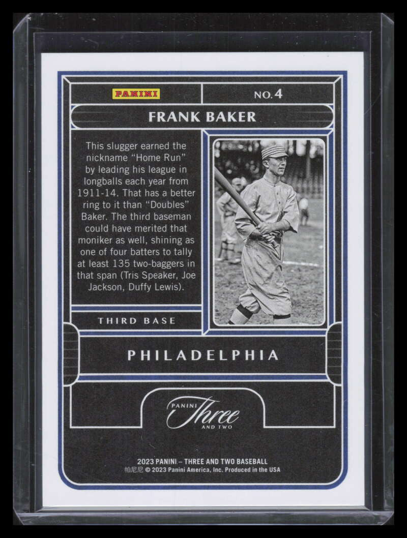 2023 Panini Three and Two Full Count Parallel 4 Frank Baker 7/32