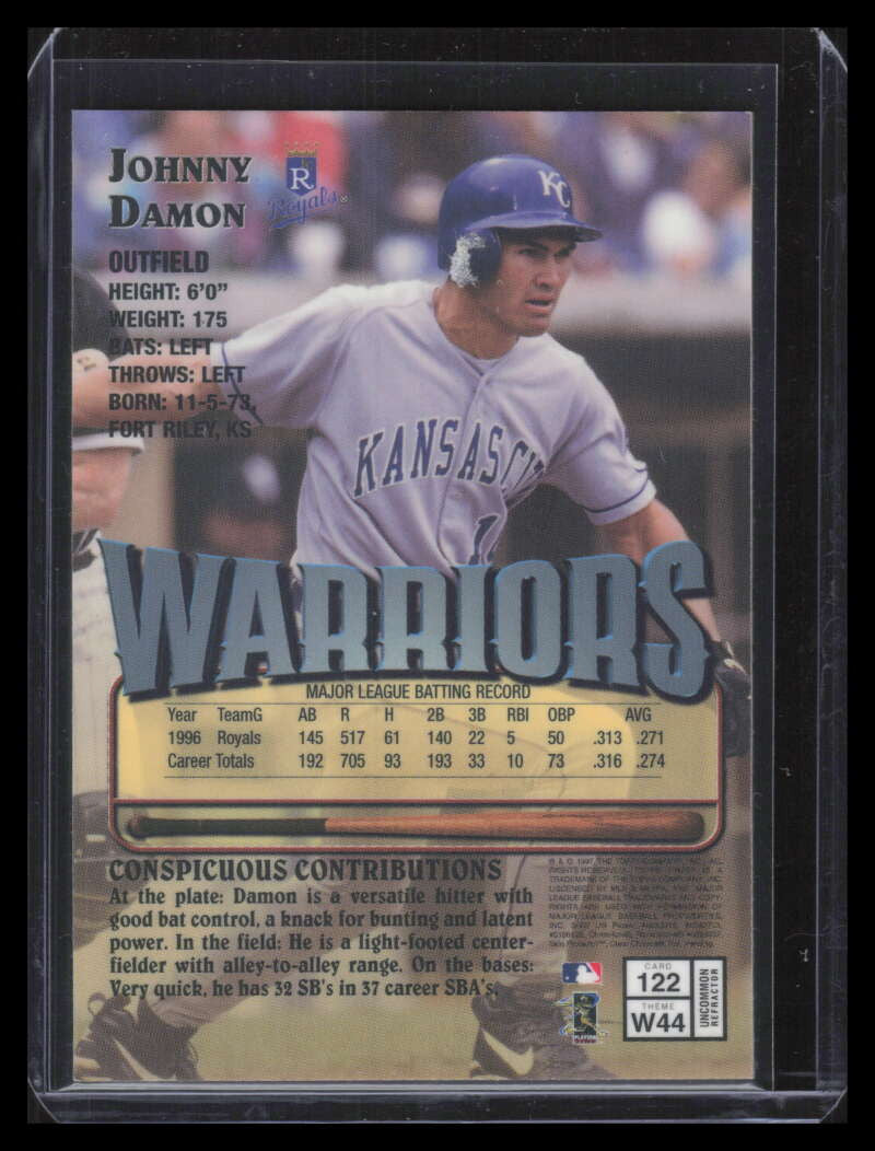 SOLD 133723 1997 Finest Refractor 122 Johnny Damon Silver Uncommon