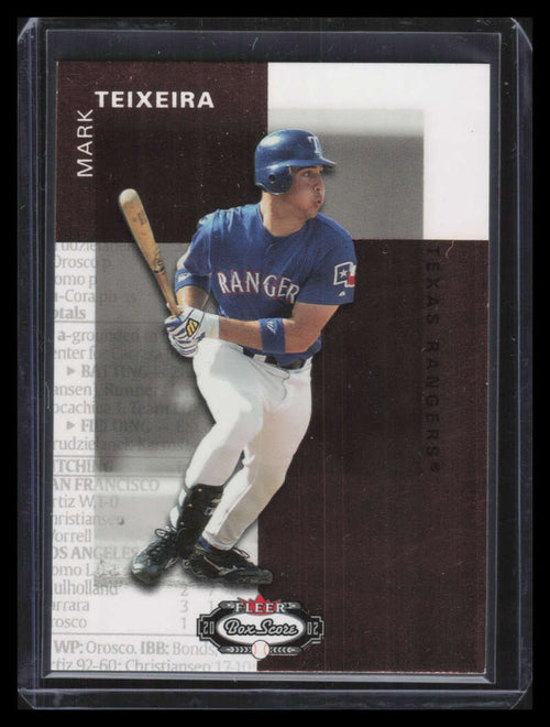 2002 Fleer Box Score First Edition 165 Mark Teixeira RS 81/100 