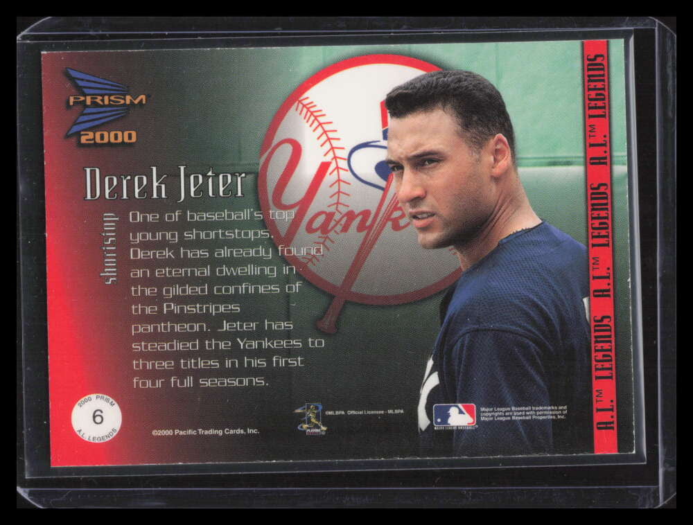 2000 Pacific Prism AL/NL Legends a6 Derek Jeter