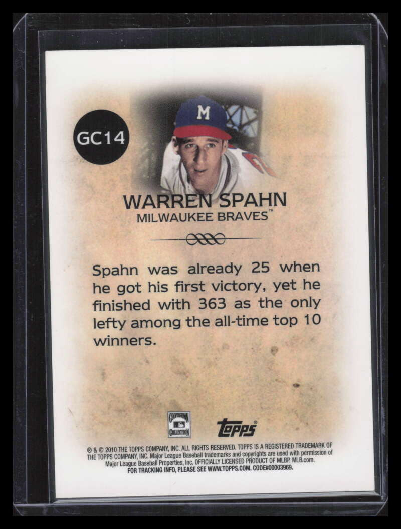 2010 Topps Legends Gold Chrome Target Cereal gc14 Warren Spahn