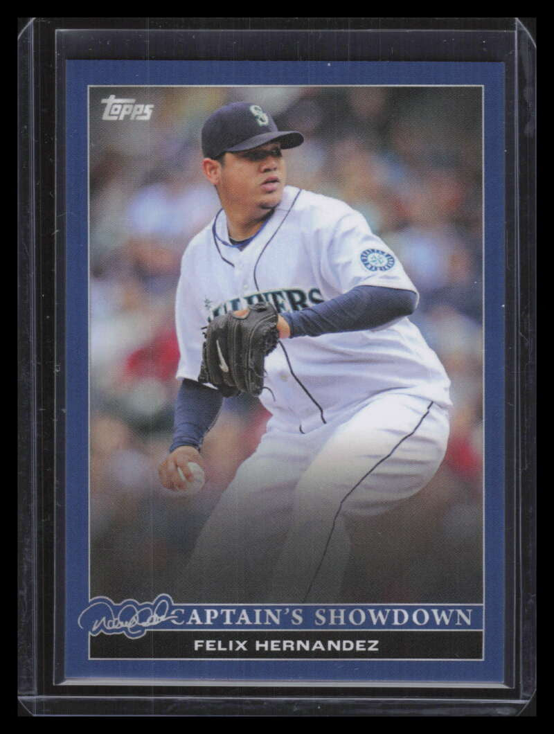 2022 Topps X Derek Jeter Call of the Captain Navy 42 Felix Hernandez 56/175