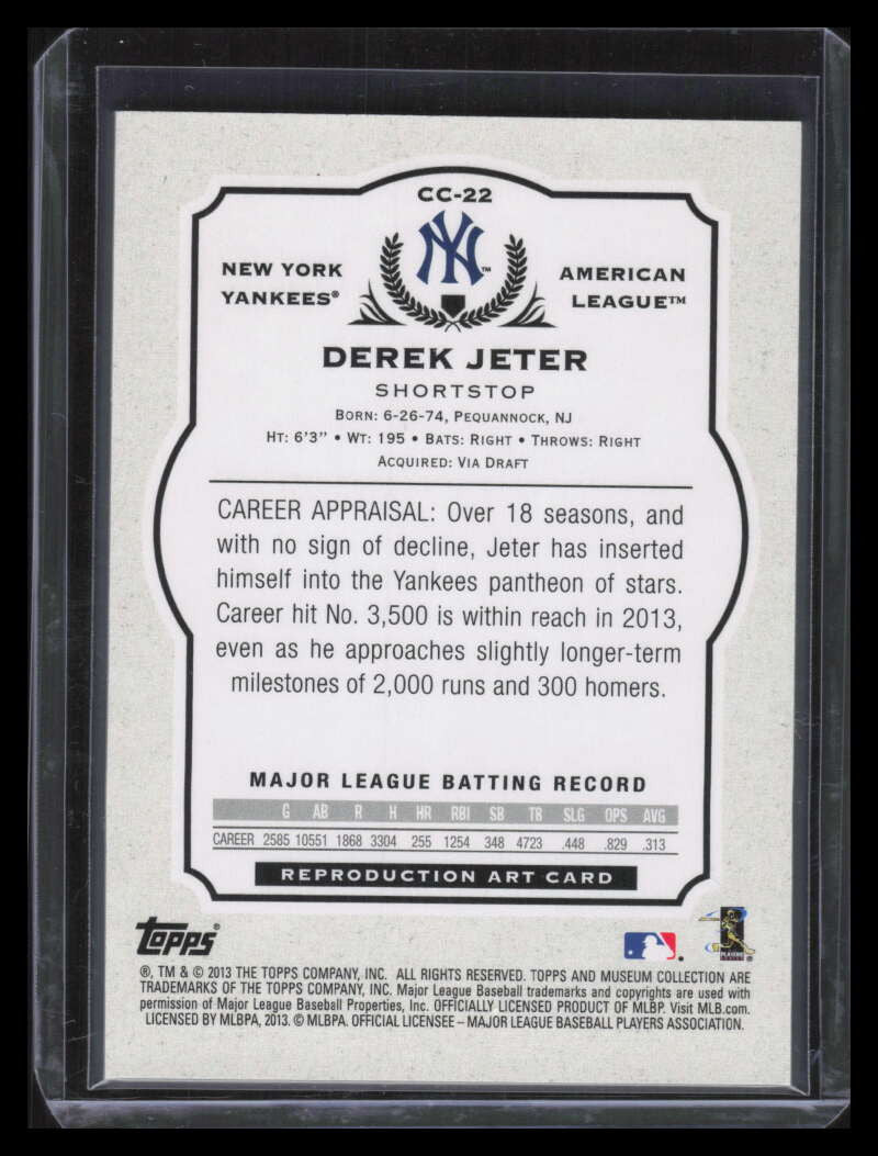 2013 Topps Museum Collection Canvas Collection 22 Derek Jeter