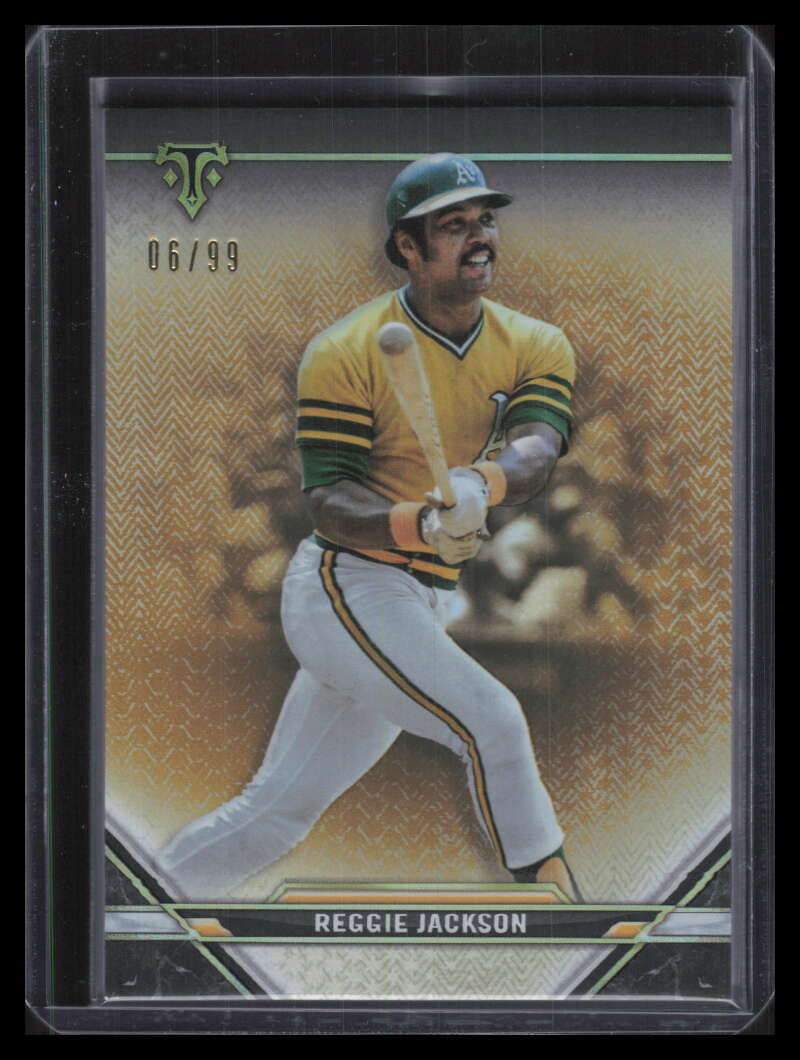 2021 Topps Triple Threads Gold 96 Reggie Jackson 6/99