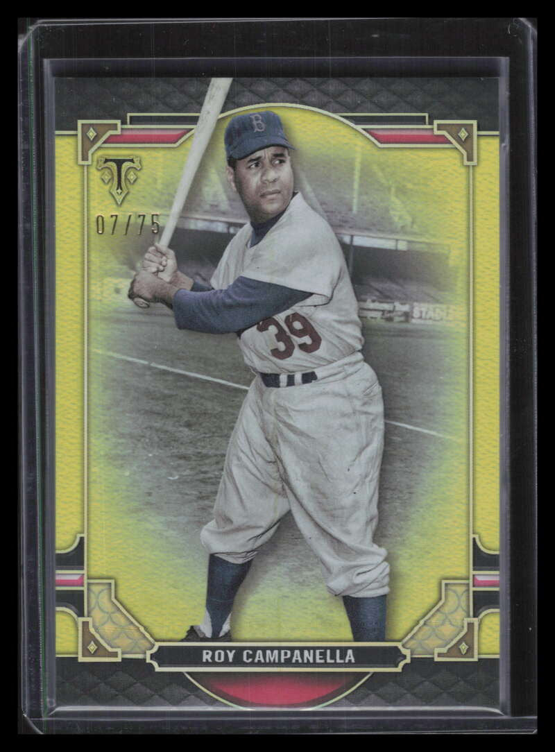 2022 Topps Triple Threads Citrine 23 Roy Campanella 7/75