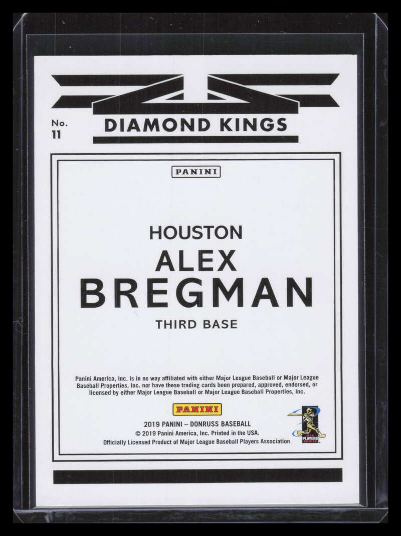 2019 Donruss Season Stat Line 11 Alex Bregman DK 78/103 Diamond Kings