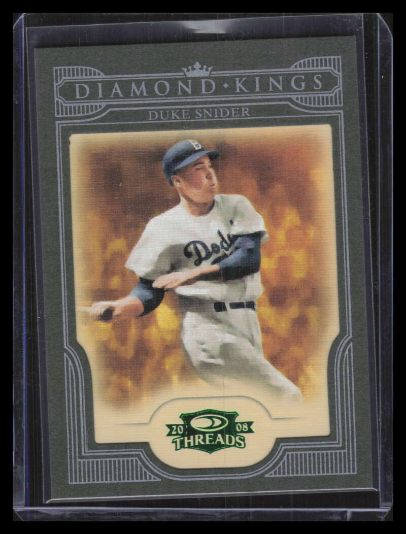 2008 Donruss Threads Diamond Kings Framed Green 30 Duke Snider 7/25