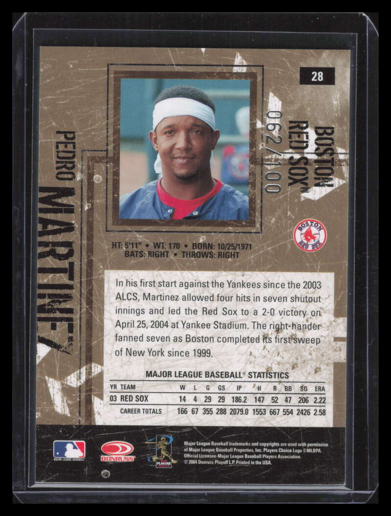 2004 Leather and Lumber Silver 28 Pedro Martinez 62/100