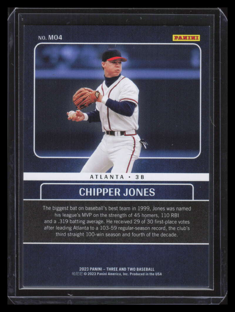 2023 Panini Three and Two Vertical Moments 4 Chipper Jones 51/150