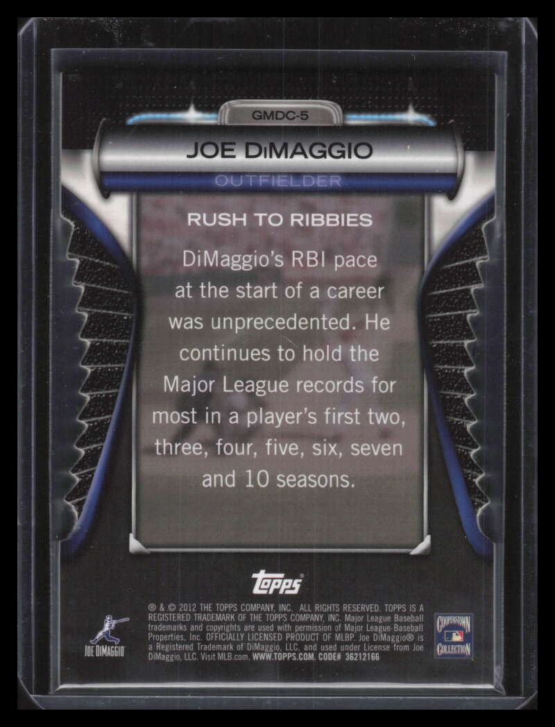 2012 Topps Golden Moments Die Cuts gmdc5 Joe DiMaggio