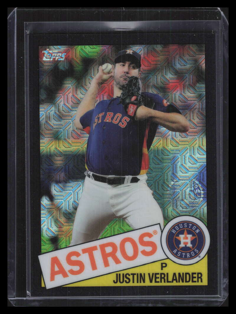 2020 Topps '85 Silver Pack Chrome Black Refractor 85tc18 Justin Verlander 69/199