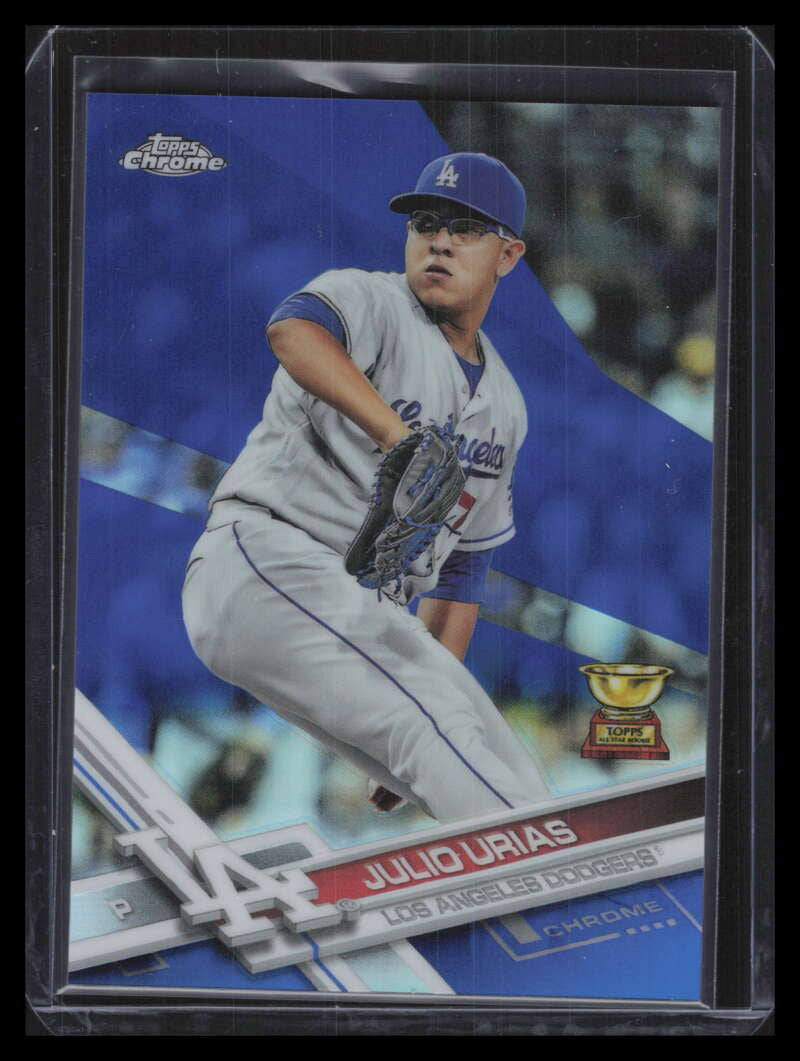 SOLD 133879 2017 Topps Chrome Blue Refractor 60 Julio Urias 106/150