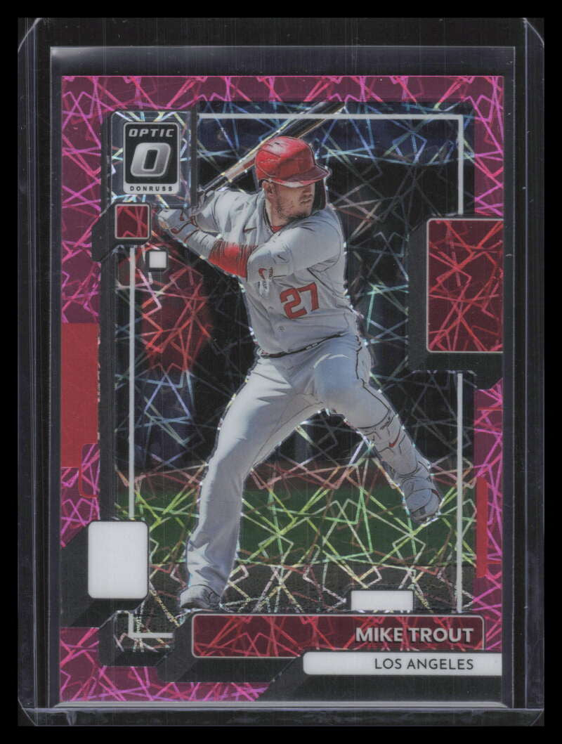 2022 Donruss Optic Pink Velocity Refractor 157 Mike Trout 139/249