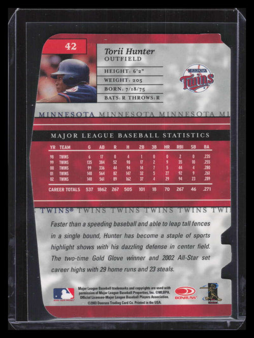 2003 Donruss Elite Aspirations 42 Torii Hunter 24/52