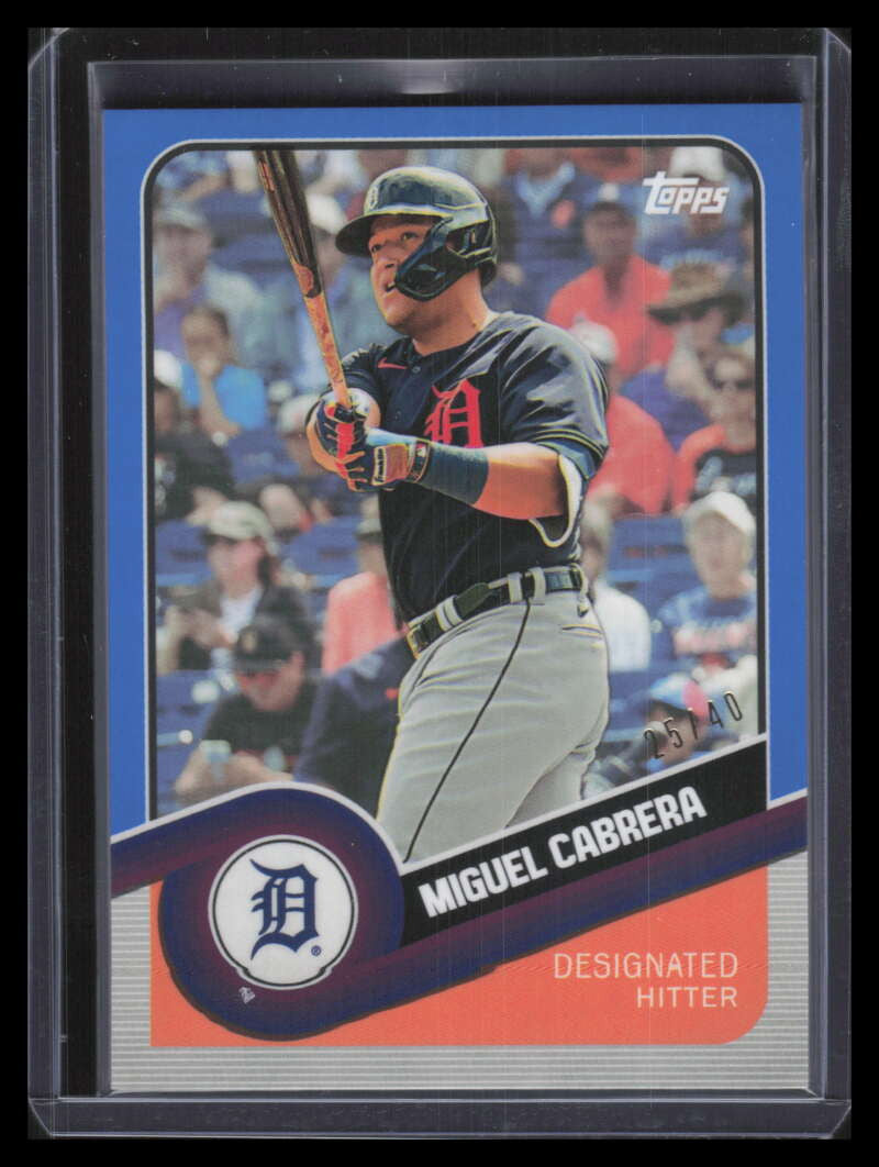 2020 Topps Brooklyn Collection Blue 16 Miguel Cabrera 25/40