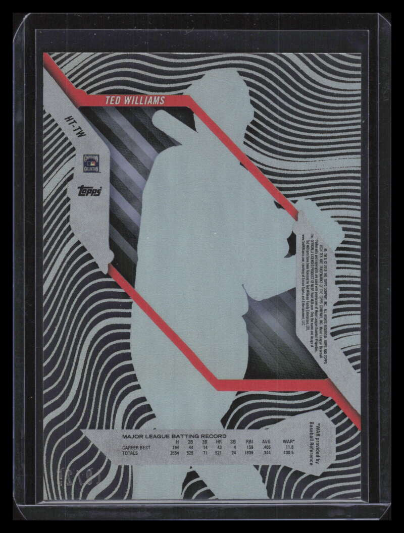 2018 Topps High Tek Orange HTTW Ted Williams 10/25