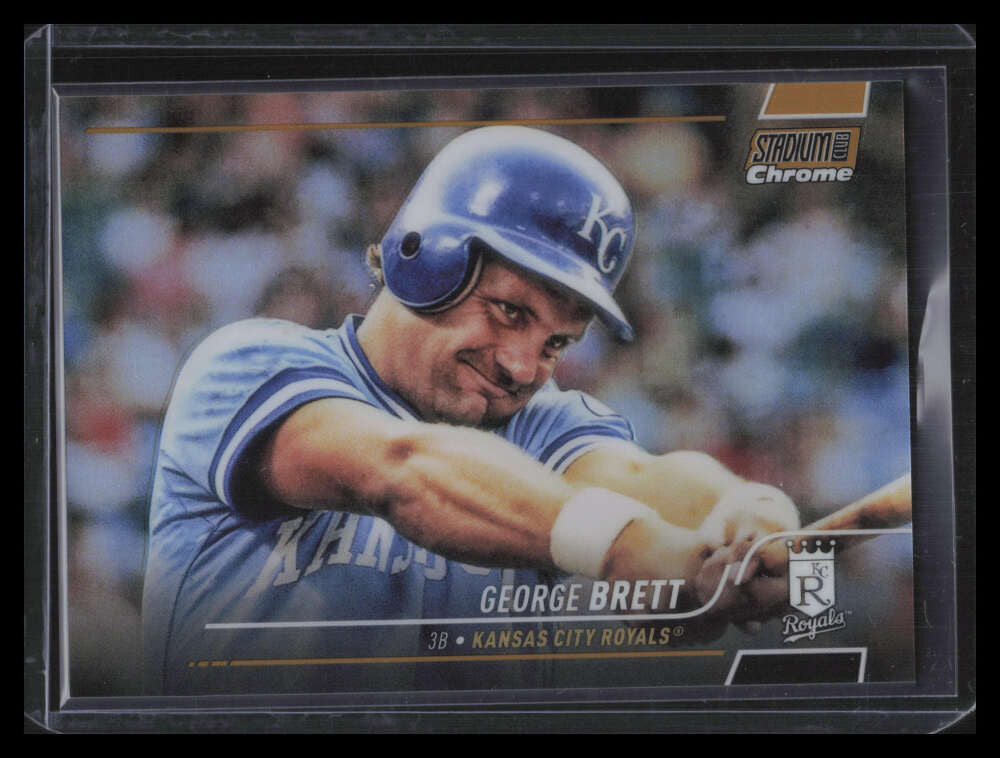 2022 Stadium Club Chrome Gold Refractor 135 George Brett 3/50