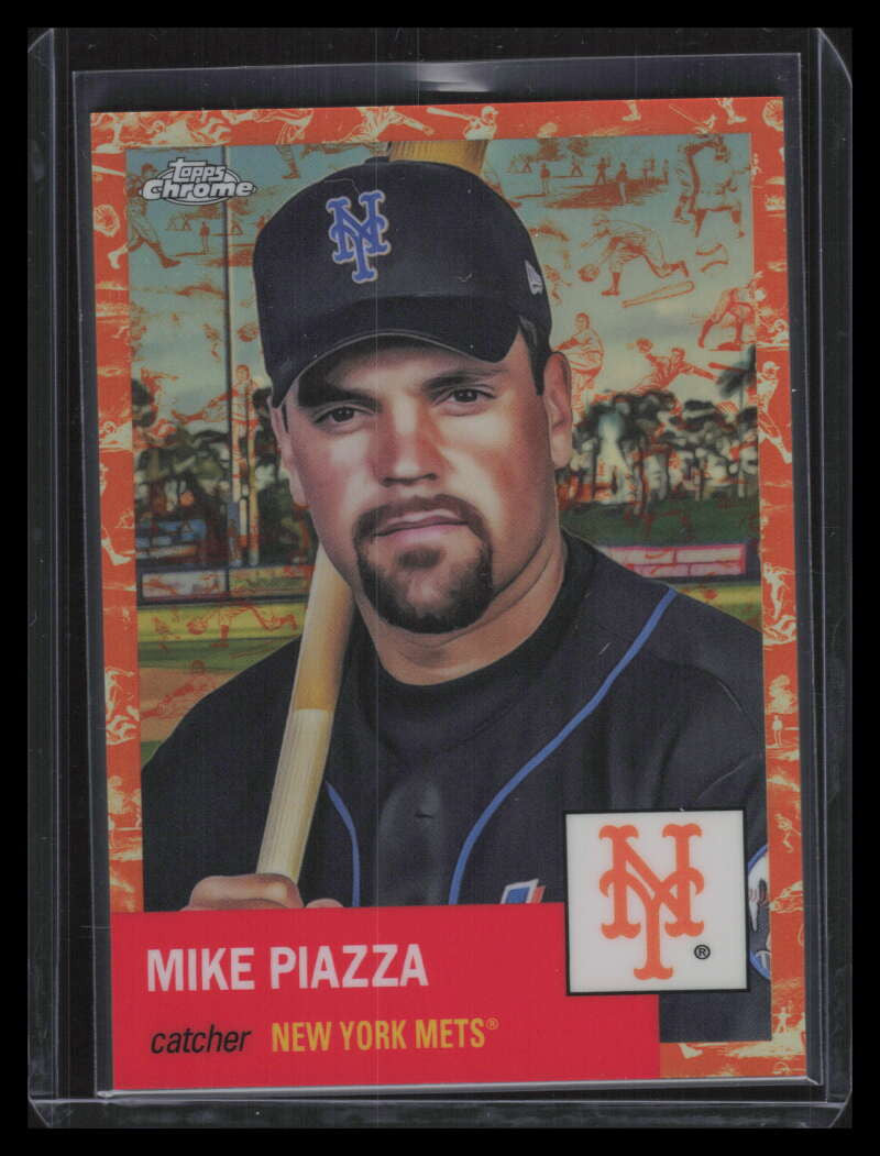 2022 Topps Chrome Platinum Toile White Orange Refractor 240 Mike Piazza 10/25