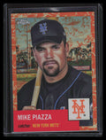 2022 Topps Chrome Platinum Toile White Orange Refractor 240 Mike Piazza 10/25