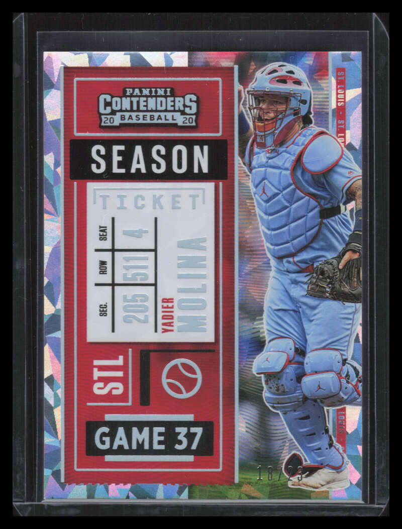2020 Panini Contenders Cracked Ice Ticket 14 Yadier Molina 18/23