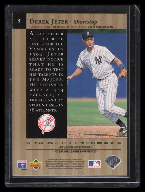1995 Upper Deck Special Edition Gold 5 Derek Jeter