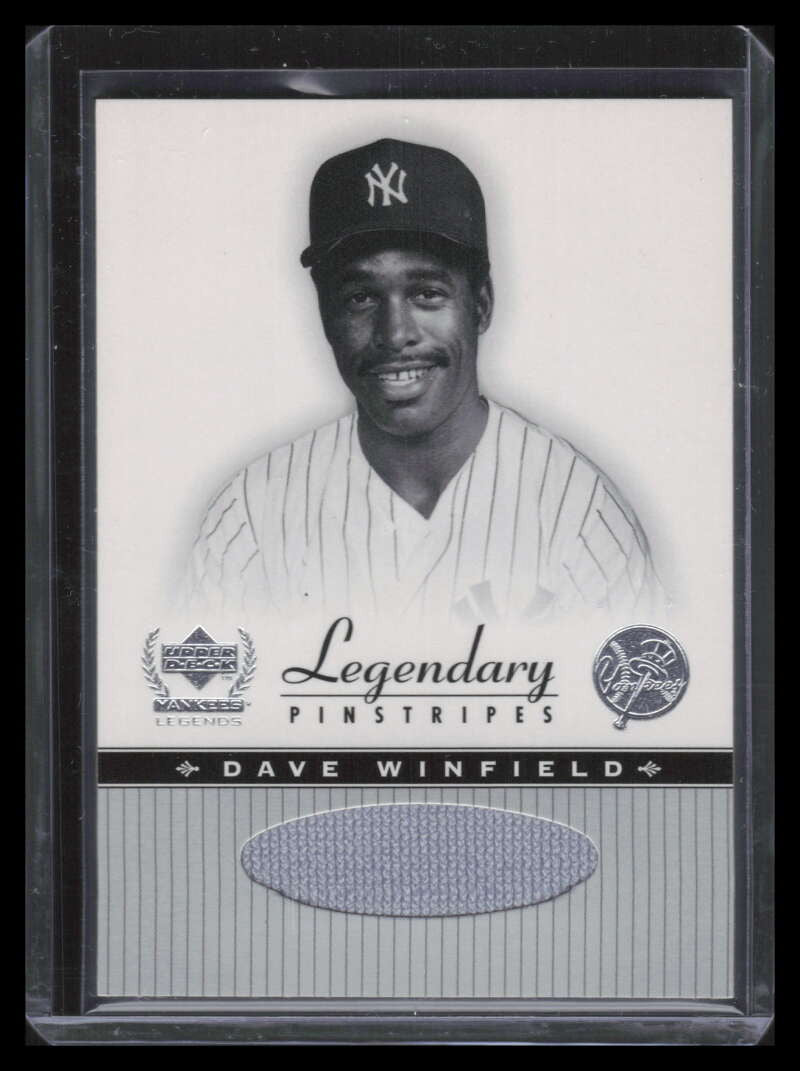 2000 Upper Deck Yankees Legends Legendary Pinstripes DWLP Dave Winfield Jersey