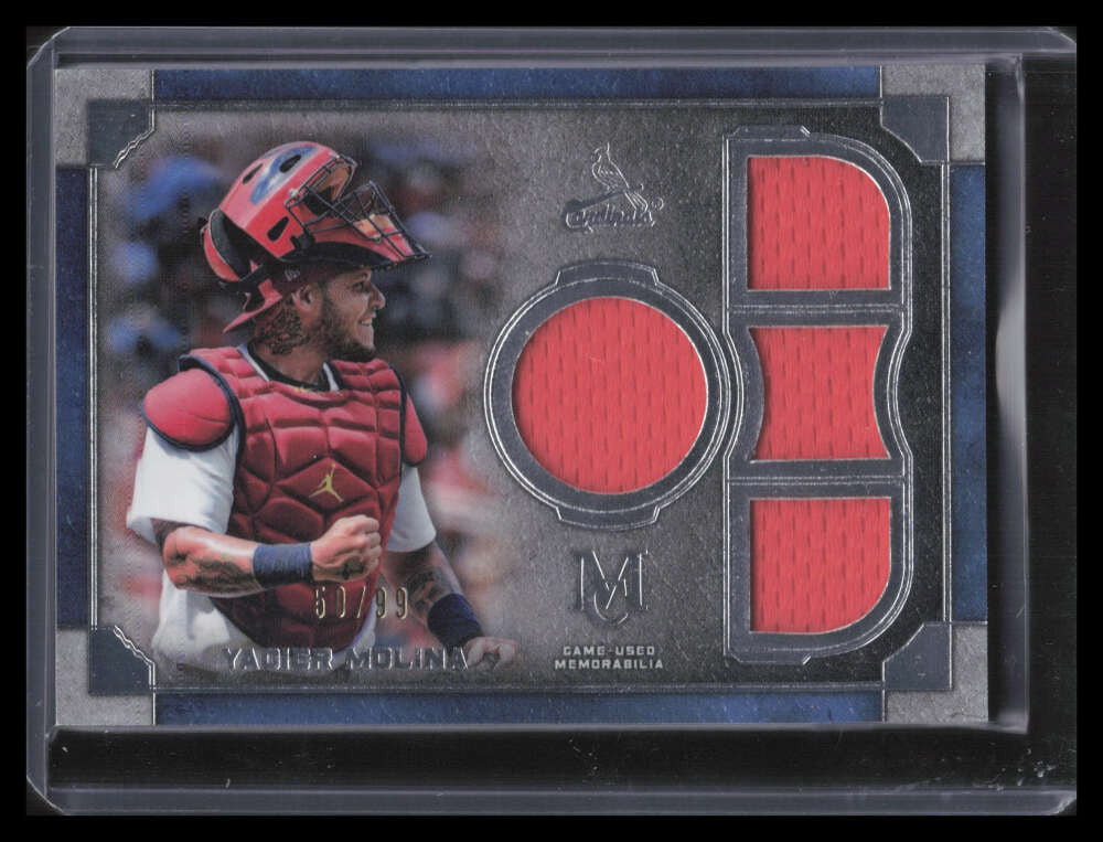 SOLD 134386 2019 Topps Museum Primary Pieces Quad Relics Yadier Molina Quad Jersey 50/99