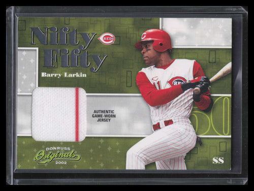 2002 Donruss Originals Nifty Fifty Jerseys 17 Barry Larkin Jersey 41/50