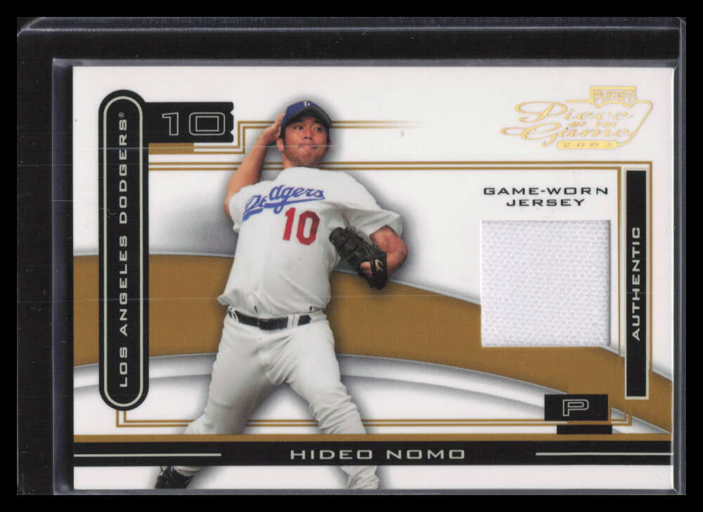 SOLD 134401 2003 Playoff Piece of the Game Gold 38 Hideo Nomo Jersey 26/50