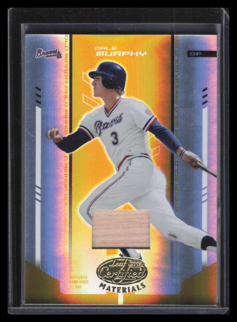2004 Leaf Certified Materials Mirror Bat Gold 218 Dale Murphy Bat 16/25