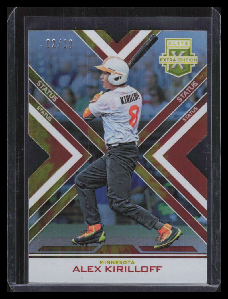 2016 Elite Extra Edition Status Tie Dye Die Cut 15 Alex Kirilloff Rookie 2/10